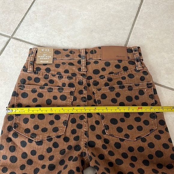 NWT Madewell 10" High-Rise Skinny Jeans in Leopard Dot Size 23 - Picture 15 of 15